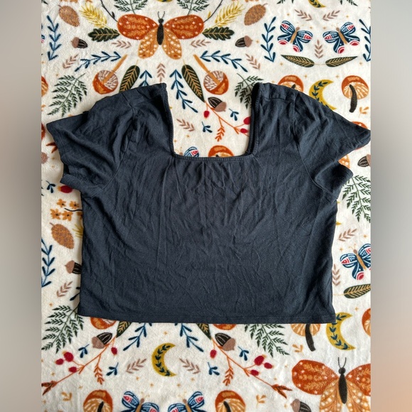 Wild Fable Black Square Neck Crop Top - Picture 3 of 3
